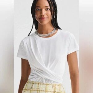 CABI Swag Tee Short Sleeve White Sz XS #6338 NWOT